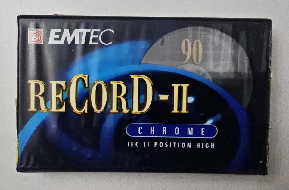 CASSETTE EMTEC C-90 RECORD-II CHROME SEALED - Imagen 1 de 4