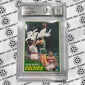 1981-82 Topps Kevin McHale Signed Beckett 10 Autograph Slabbed Celtics NBA - Picture 1 of 2
