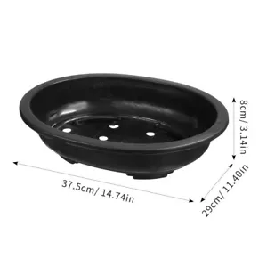 6pcs Plastic Flowerpots Decorative Gardening Large Oval Bonsai Planting Pots - Picture 1 of 10