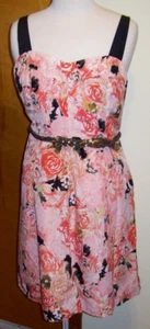 Candie's Womens Multicolor Floral Sleeveless Sweetheart Lined Mini Dress sz 13 - Picture 1 of 7