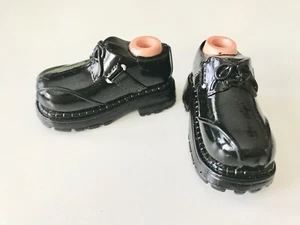 New Bratz Doll Boy Black Shiny Dress Shoes Replacement - Picture 1 of 1
