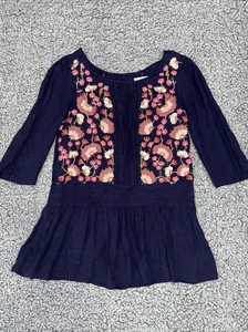 Anthropologie Floreat hauchdünn bestickt Boho Bluse Größe 8 fließend romantisch - Bild 1 von 17