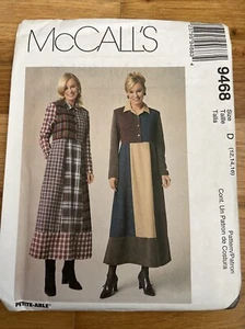 Misses’ Dress With Pockets Size D 12,14,16 McCall’s 9468 Sewing Pattern UNCUT - Picture 1 of 3