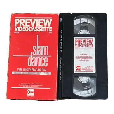 Slam Dance VHS Promo Screener Preview Tape 1988 with MTV Music Video - Immagine 1 di 4