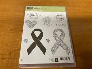 Stampin Up Ribbon Of Courage, #143855 set of 9 rubber stamps