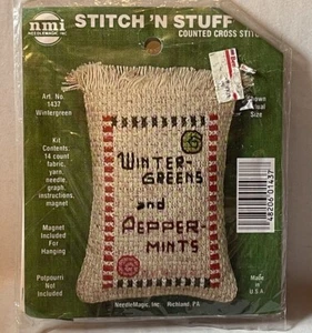 NMI Stitch 'N Stuff Cross Stitch Kit Potourri Bag #1437 Wintergreen - Picture 1 of 2