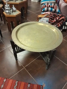 Mesa bandeja latón marroquí - Imagen 1 de 1