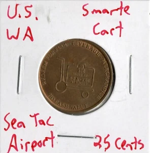 Carrito inteligente token Estados Unidos Sea Tac Aeropuerto 25 centavos - Imagen 1 de 2