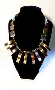 Vintage Tribal Halskette, Kupfer, Messing, Metall, Handarbeit, Schmuck - Bild 1 von 7