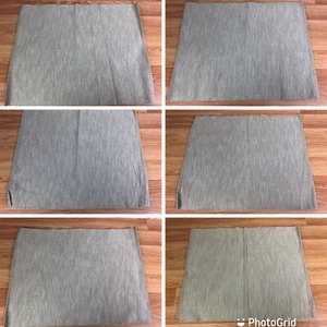 Set Of 6 x Brown/Grey Coloured Fabric Place Mats - Picture 1 of 9