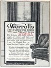 WORRALL'S Furnishing Cords and Velveteens Advert - Original Vintage 1923 Print