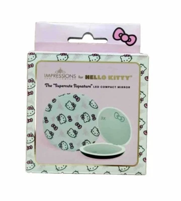 Impressions For Hello Kitty "Supercute Signature" Compact 3X Magnified Mirror - Image 1 of 4