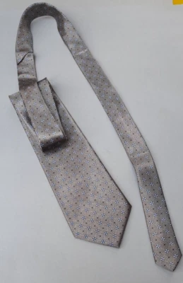 Jegeme Silk Luxury  Neck Tie Handmade 57 "x 4'' Bold  Background with Flower - Image 1 of 4