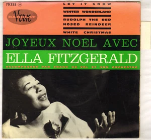 ELLA FITZGERALD "JOYEUX NOEL AVEC" VOCAL JAZZ EP 1960 BARCLAY / VERVE 70355 - Picture 1 of 4