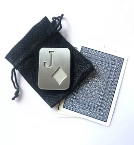 Jack Of Diamonds Poker Card Guard Protector, With Storage Bag - Picture 1 of 2