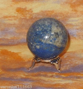 Lapis Lazuli Sphere Display Stand NEW 44mm 4.5oz Stone of Truth Friendship - Picture 1 of 6