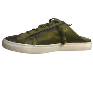FREE PEOPLE Khaki Satin Naples Slip-On Sneakers - Picture 1 of 3