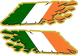 Vinyl Decal- Irish Ireland Motorcycle Racing flames stickers decals Graphics - Picture 1 of 2