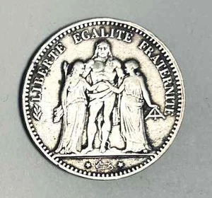 5 Francs Coin France 1876 A, Silver Ref95761 - Picture 1 of 2