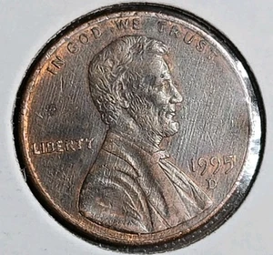 1995 D Penny, Error, Date Double Strike See Pictures For Details - Picture 1 of 9