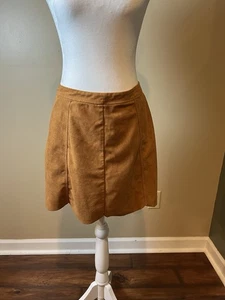 Altard State Faux Suede Women's Size M Scalloped Hem Mini Skirt - Picture 1 of 6