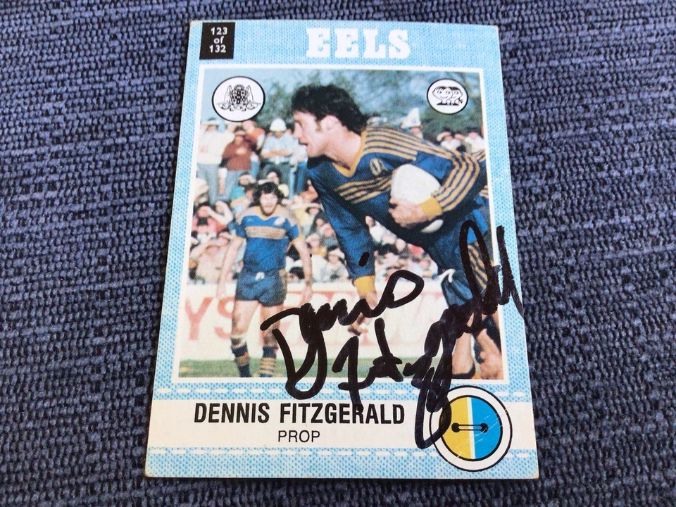 Dennis Fitzgerald Parramatta Eels 1977 Signed Nrl Trading Card Australia NSW RL - image 1 of 1