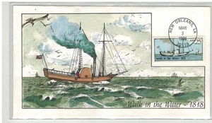 1989 COLLINS HANDPAINTED 2409 STEAMBOAT PADDLEWHEEL 1818 WALK IN THE WATER - Picture 1 of 1