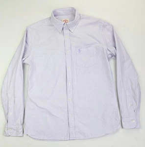Brooks Brothers Red Fleece Size Medium Mens Lilac Button Down Pocket Logo Shirt - Picture 1 of 10