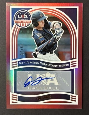 2024 Panini Stars and Stripes -(Coy James) Red Auto (37/65) Ole Miss - Image 1 of 3