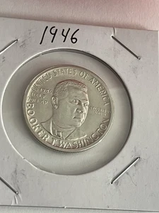 1946-S 50C Booker T. Washington Silver Commemorative Half Dollar Unc. - Picture 1 of 2