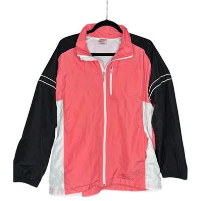 Chaqueta cortavientos para mujer JMS rosa colorblock exterior - talla 16W Foto 1 de 4