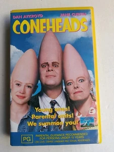 Vintage Coneheads VHS 1993 Comedy Movie Dan Aykroyd Rare Tape Big Box PAL - Picture 1 of 4