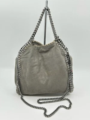 Stella McCartney Falabella Mini Tote Classic Chain Leather Grey Women Purse - Image 1 of 4