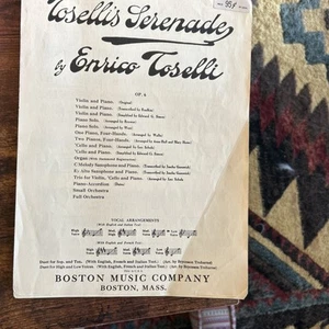 Vintage Sheet Music-Toselli's Serenade-English,French, Italian- - Picture 1 of 11
