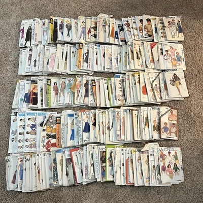 Lot of 160 + Vintage Sewing Patterns for Women 60s 70s 80s Vogue McCalls & More - Image 1 of 4