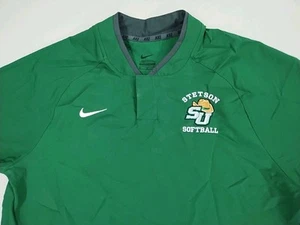 Nike SoftBall Swoosh Stetson University Green windbreaker Top Mens Size Medium - Picture 1 of 8