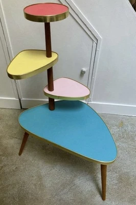 Porte Plante Tripode Style Vintage Années 60 - Photo 1/4