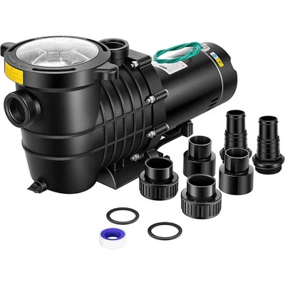 Swimming Pool Pump 1.5HP 2.0HP Self-Priming for In/Above Ground Pools w/Strainer - Image 1 of 4