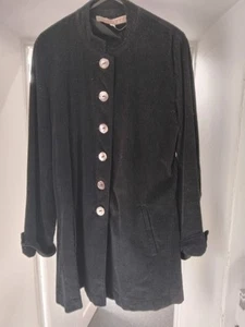 Kate Barton Black Cord Button Cardigan Size Small - Imagen 1 de 3