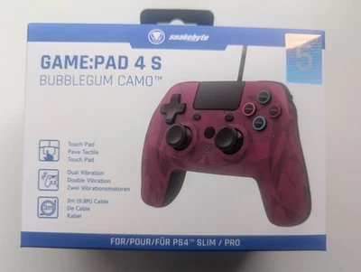 Gamepad 4 S Kabelgebunden für PS4 NEU von Snakebyte in Bubblegum Camo - Bild 1 von 4