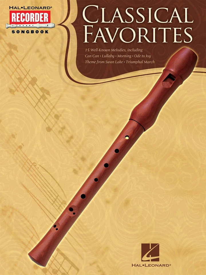 Classical Favorites for Recorder Sheet Music 15 Pieces Hal Leonard Book - Image 1 of 1