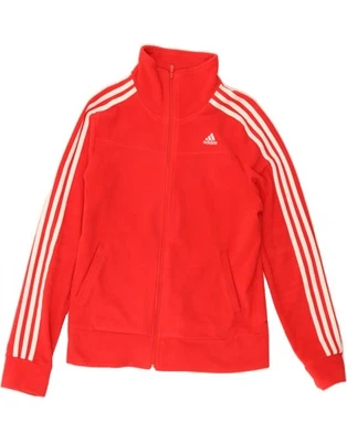 ADIDAS Womens Climawarm Fleece Jacket UK 16 Large  Red Polyester AS05 - Image 1 of 4