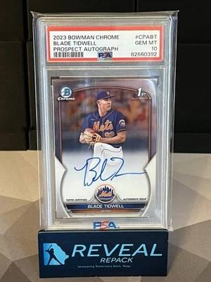 2024 Bowman Chrome 1st Auto Blade Tidwell #CPA-BT PSA 10 Gem Giants - Image 1 of 2
