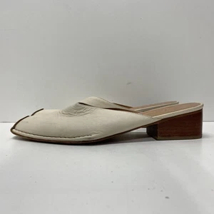 Rachael Comey Ivory Leather Kitten Mules Women's 9.5 - Picture 1 of 7