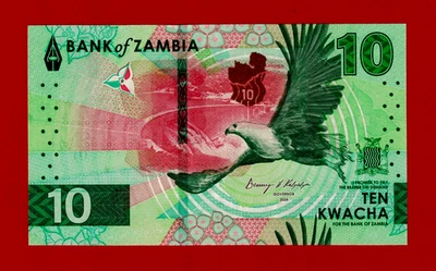 Sustrato híbrido ZAMBIA 10 KWACHA UNC NOTE - Firma: D.H. Kalyalya (Pick-62a) Foto 1 de 2