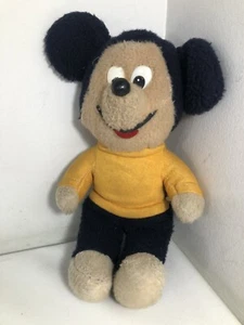 Vintage 1975 Knickerbocker Mickey Mouse Plush Stuffed 10" Gold Shirt USA w/ Tag - Picture 1 of 6