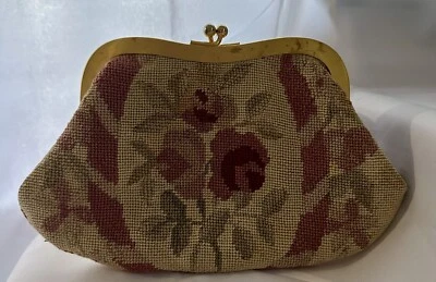 Cartera sin asas vintage Henry A La Pensee Paris tapicería antigua Francia Foto 1 de 4