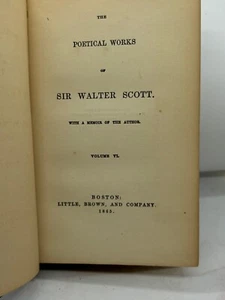The Poetical Works of Sir Walter ScotVol VI First Edition 1865 - Bild 1 von 3