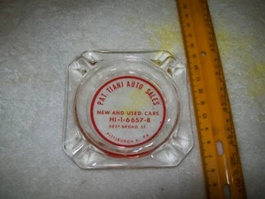 POSACENERE TRASPARENTE, ROSSO LETTERING, VENDITA AUTO PAT TIANI-LARGO ST PITTSBURGH 6,PA - Foto 1 di 3