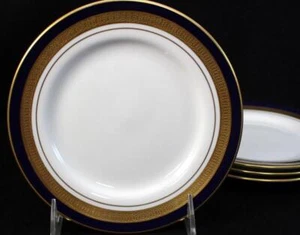 Aynsley Cobalt Royale Group of 4 Bread and Butter Plates - Picture 1 of 5